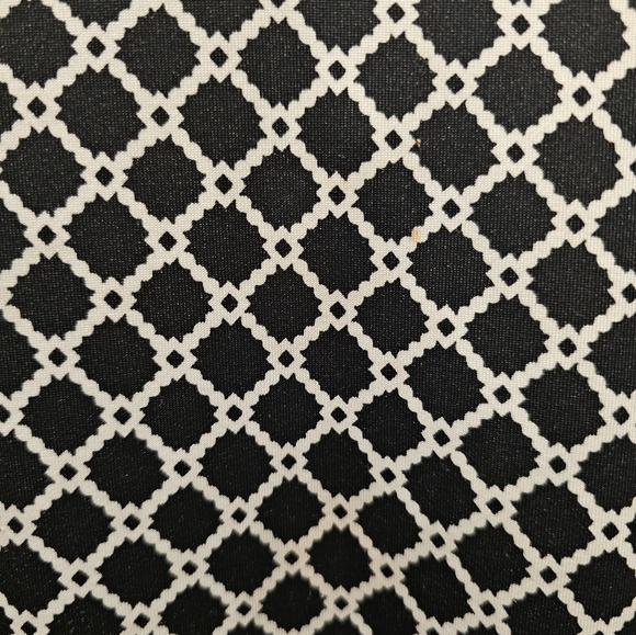 Nina Leonard Black and White Pull On Hankerchief Hem Dress Size Large - Picture 4 of 11